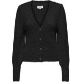Only - ONLROSETTE - Vest - Zwart - V-hals - Lange Mouwen