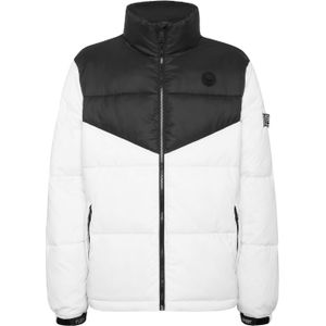 Plein Sport - Nylon Puffer Jacket - Wit - Geïsoleerde Buitenlaag
