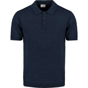 No Excess - Pullover Short Sleeve Polo - Melange - Deep Blue