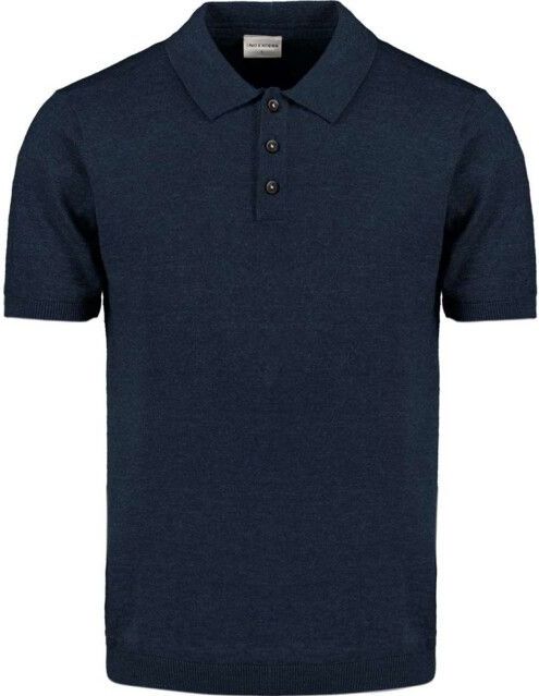 No Excess - Pullover Short Sleeve Polo - Melange - Deep Blue