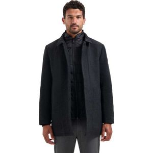 No Excess - Tussenjas - Antraciet - Klassieke Mantel - Gevoerde Zoom