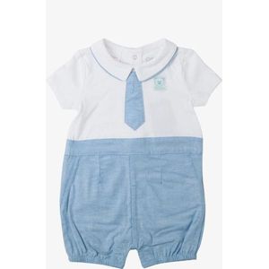 Guess Kids - Zomerse Bpxpakje - Lichtblauw - Wit - Kraag - Stropdas