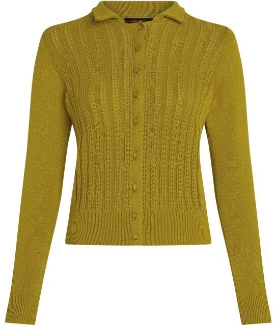 King Louie - Sofie Cardi Carmi - Gebreid Vestje - Warm Curry Geel