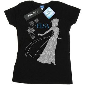 Li-cense Disney dames frozen elsa kerst silhouet katoenen t-shirt