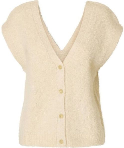 Alpacawolmix - Gebreid Gilet - V-hals - Relaxed Fit