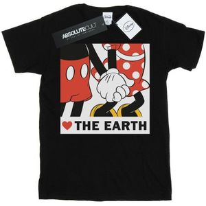 Li-cense Disney heren mickey mouse hart van de aarde t-shirt