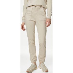 M&S Collection - Slim Fit Enkel Grazer Joggers - Beige - Katoenmix