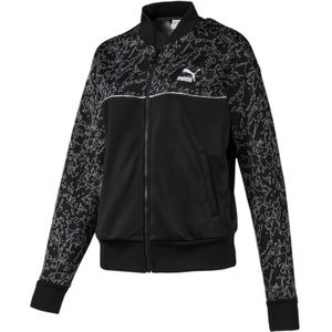 Puma - Classics Sweat Jacket AOP - Sweatvest - Zwart