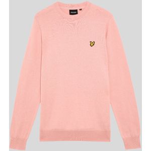 Lyle & Scott - Katoenen Merino Ronde Hals Trui - Roze