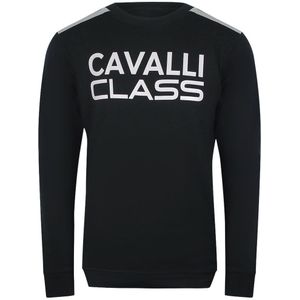 Cavalli Class - Sweatshirt - Zwart - Met Getapete Schouders