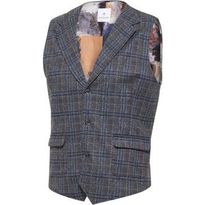 Blue Industry Gilet, grijs blauw geruit