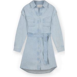 Homage to Denim Licht denim jurk met afneembare mouwen