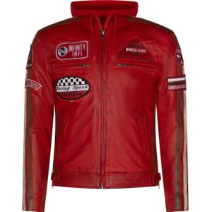 Leren Bikerjack - Detroit - Met Capuchon - Premium Nappaleer