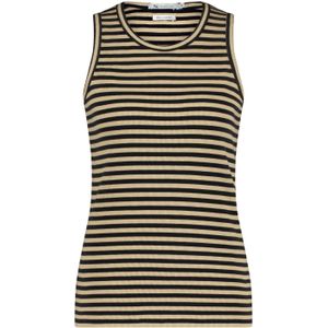 Nukus Ss24107108 stefania singlet striped black/sand