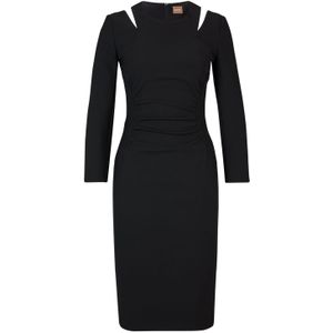 BOSS - Dadeka - Jurk - Zwart - Dames - Slim Fit - Lange Mouwen