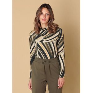 Ivy Beau - Sisley - Coltrui - Retroprint in Groentinten - Slim-fit