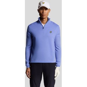 Lyle & Scott - Golf 1/4 Zip - Wolmix Trui - Blauw