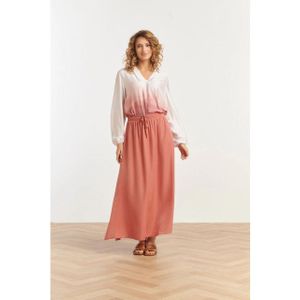 Smashed Lemon - 25143 - Rayon Satijnen Maxi Rok - Roze