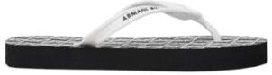 Armani Exchange - Dames Schoenen - Zwarte Rubberen Slippers - Rubberen Zool