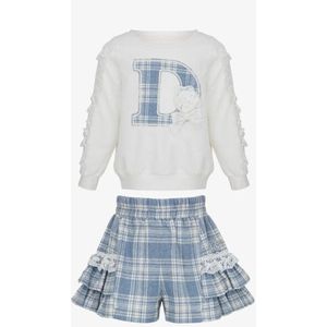 Daga - Lace & Grace - Set - Ruches Short met Kant en Sweater