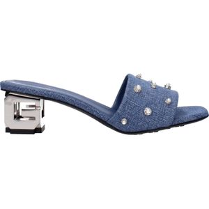 Studded Denim Hakken Sandalen