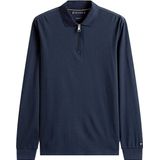 Tommy Hilfiger - MIXED MEDIA REG POLO MW0MW42078/DW5 - Polo Lange Mouw - Blauw