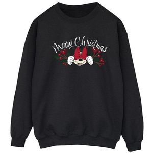 Li-cense Disney dames minnie mouse kerstmis holly sweatshirt