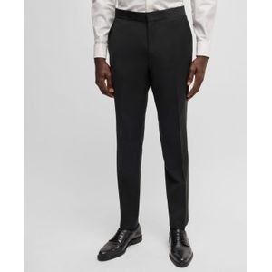 HUGO - 50476482 - Herenbroek - Zwart - Extra Slim-Fit - Wol