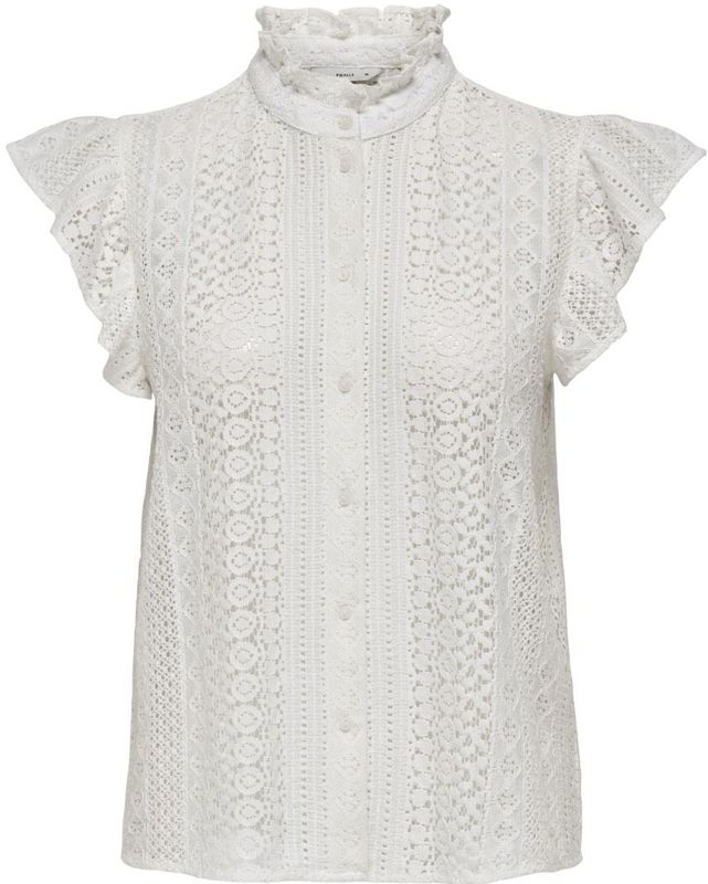 Only Onlgabina cap sleeve top wvn off-white