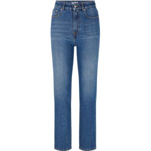 Boss - Straight-Fit Cropped Jeans - Blauw - Dames