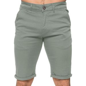 Enzo - Chino Shorts - Rood - Slim Fit Stretch