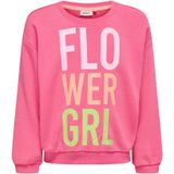 Trui - Kinderen - Met Bloemmotief - Normale Pasvorm - Geribde Boorden