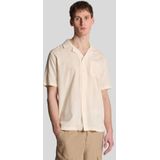 Lyle & Scott - Broderie Resort Shirt - Beige - Korte Mouwen