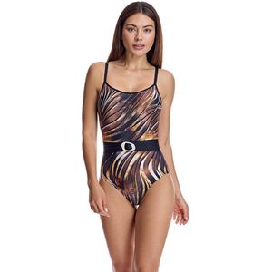 W251281 Damesbadpak met ronde hals