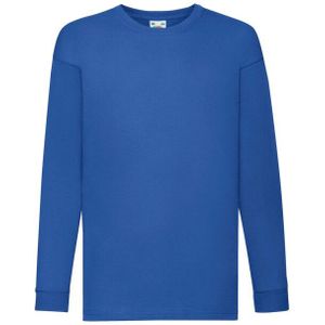 Fruit of the Loom - Effen T-shirt - Lange Mouwen - 100% Katoen - Voor Kinderen