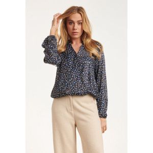Smashed Lemon - Blouse - Blauwtinten - Hartvormige Dierenprint