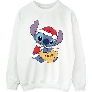 Li-cense Disney dames lilo and stitch kerstmis love biscuit sweatshirt