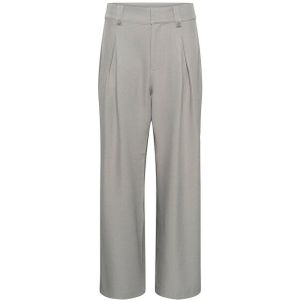 My Essential Wardrobe - DISAMW HIGH WIDE PANT - Broek - Lichtgrijs