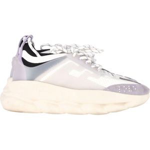 Versace Chain Reaction Sneakers in Witte Leren