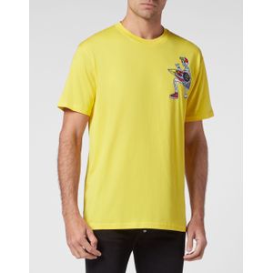 Philipp Plein - T-shirt - Geel - Ronde Hals - Katoen