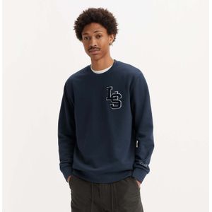 Sweatshirt - Geribbelde Kraag - Ronde Hals - Losse Pasvorm - Lange Mouw - Logoprint