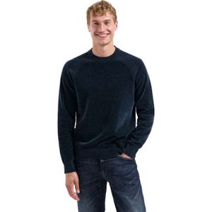 No Excess - Pullover - Donkerblauw - Lichtgewicht - Chenille-velours