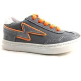 Jochie & Freaks - 5210 - Veterschoenen - Light Grey - Leer Combi