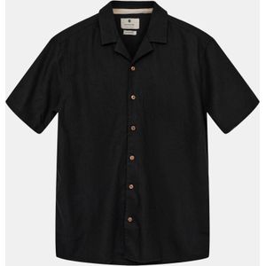 Anerkjendt Akleo s/s cot/linen shirt 901526 caviar