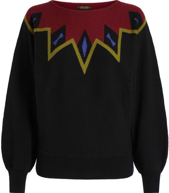 King Louie - Valentina Top Benatar - Zwart - Gebreide Trui