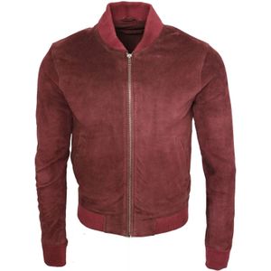 Varsity - Leren Bomberjack - Zacht Geitensuèdeleer