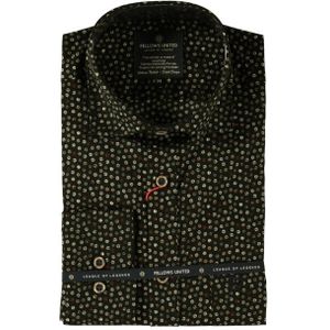 Fellows - Lange Mouw Shirt - Heren - 100% Katoen - Modern Fit - Allover Print