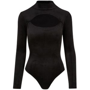 Urban Classics Dames uitgesneden fluwelen schildpadhals bodysuit