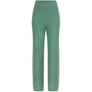 Guess - Harembroek - Effen - Gehaakt - Hoge Taille - Wijd Uitlopend Been