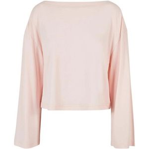 Urban Classics Dames modal boothals t-shirt met lange mouwen